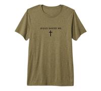 Jesus Saved Me Minimalist Faith Jésus Cool Christian T-Shirt Haut de Gamme
