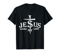 Jesus Saved My Life Croix de Foi chrétienne inspirante T-Shirt