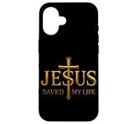 Jesus Saved My Life God Citation chrétienne Croyant Religieux Coque pour iPhone 16