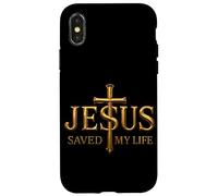 Jesus Saved My Life God Citation chrétienne Croyant Religieux Coque pour iPhone X/XS