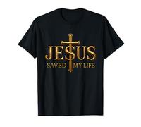 Jesus Saved My Life God Citation chrétienne Croyant Religieux T-Shirt