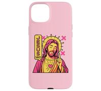 Jesus Saves Anime Chrétien Sacred Heart Manga Pop Art Rose Coque pour iPhone 15 Plus