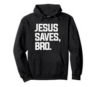 Jesus Saves Bro Écriture du Verset de la Bible chrétienne Sweat à Capuche