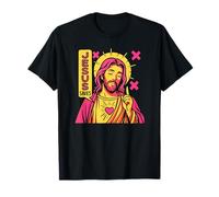 Jesus Saves Christian Anime Sacred Heart Manga Pop Art T-Shirt