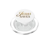 Jesus Saves Christian Gospel Faith Hope Devotional Citation Art PopSockets PopGrip pour MagSafe