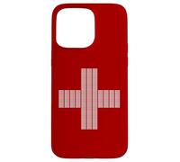Jesus Saves Cross Repeating Minimal Christian Faith (Red) Coque pour iPhone 15 Pro Max