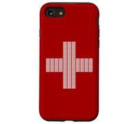 Jesus Saves Cross Repeating Minimal Christian Faith (Red) Coque pour iPhone SE (2020) / 7/8