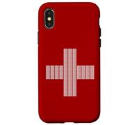 Jesus Saves Cross Repeating Minimal Christian Faith (Red) Coque pour iPhone X/XS