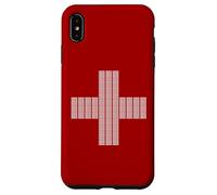 Jesus Saves Cross Repeating Minimal Christian Faith (Red) Coque pour iPhone XS Max
