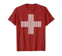 Jesus Saves Cross Repeating Minimal Christian Faith (Red) T-Shirt