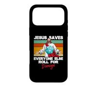 Jesus Saves Everyone Else Roll for Damage Chrétien Coque pour iPhone 17 Pro Max