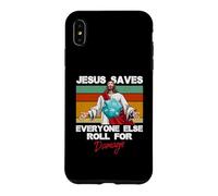 Jesus Saves Everyone Else Roll for Damage Chrétien Coque pour iPhone XS Max