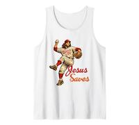 Jesus Saves Funny Baseball Meme Christian Religious Humor Débardeur