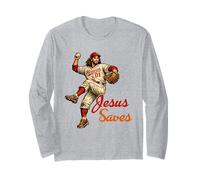 Jesus Saves Funny Baseball Meme Christian Religious Humor Manche Longue
