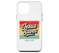 Jesus Saves Luke 19:10 Retro Vintage Christian Bible Verse Coque pour iPhone 12 mini