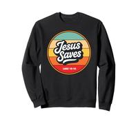 Jesus Saves Retro Vintage Christian Faith Bible Verse Gifts Sweatshirt