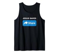 Jesus Saves! Share! Minimal Text Evangelism Gospel Débardeur