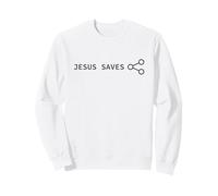 Jesus Saves! Share Node Minimal Text Evangelism Gospel Sweatshirt