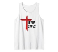 Jesus Saves Sign Cross Christian Minimal Religious Faith God Débardeur