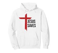 Jesus Saves Sign Cross Christian Minimal Religious Faith God Sweat à Capuche