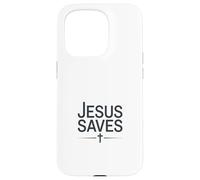 Jesus Saves Vintage Christian Faith Inspiration Coque pour iPhone 15 Pro