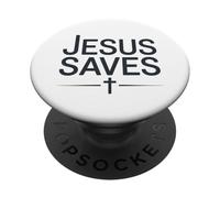 Jesus Saves Vintage Christian Faith Inspiration PopSockets PopGrip Adhésif