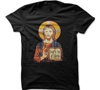 Jesus Says Don't Be A Dick Funny Unisex O-Neck 100% Cotton Short-Sleeve T-Shirts Black S