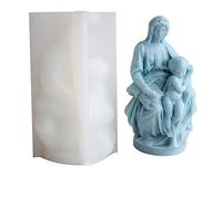 Jésus Sculpture Bougie Moule Enfant Statue Moule Silicone Moule Catholique Art