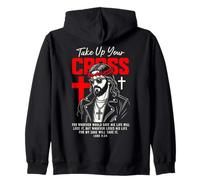 Jesus Streetwear Take Up Your Cross Luke 9:24 Verse biblique Sweat à Capuche