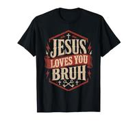 Jésus t'aime Bruh Church Youth Christian T-Shirt