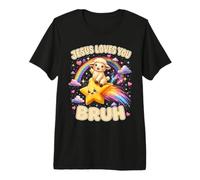 Jésus t'aime Bruh Kawaii Lamb Christian T-Shirt Haut de Gamme