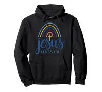 Jésus t'aime, Croix Arc-en-Ciel, Foi chrétienne Sweat à Capuche