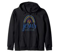 Jésus t'aime, Croix Arc-en-Ciel, Foi chrétienne Sweat à Capuche