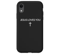 Jésus t'aime, Croix catholique chrétienne, Foi, Espoir Coque pour iPhone XR
