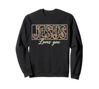 Jésus t'aime, Foi chrétienne Florale, Dieu Sweatshirt
