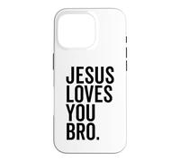 Jésus t'aime, frère, Foi chrétienne drôle, Espoir, Confiance en Dieu Coque pour iPhone 16 Pro