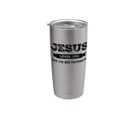 Jésus t'aime mais je suis son Christ chrétien drôle préféré Gobelet isotherme en acier inoxydable double paroi