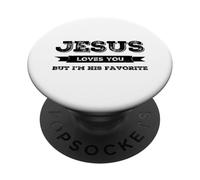 Jésus t'aime mais Je suis Son Christ chrétien drôle préféré PopSockets PopGrip Adhésif
