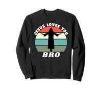 Jésus t'aime Mon frère, Jésus t'aime Bruh, Chemise de Jésus drôle Sweatshirt
