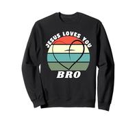 Jésus t'aime Mon frère, Jésus t'aime Bruh, Chemise de Jésus drôle Sweatshirt