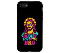 Jésus t'aime Mon frère - Une Foi chrétienne Amusante et colorée Coque pour iPhone SE (2020) / 7/8
