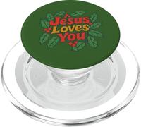 Jésus t'aime Noël Chrétien Jésus Chrétien PopSockets PopGrip pour MagSafe