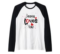 Jésus t'aime, Super héros, ma Chemise Jesus Manche Raglan