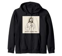 Jésus t'aime. Sweat à Capuche