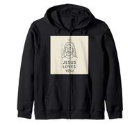 Jésus t'aime. Sweat à Capuche