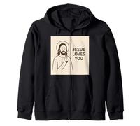 Jésus t'aime. Sweat à Capuche