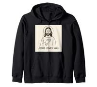 Jésus t'aime. Sweat à Capuche