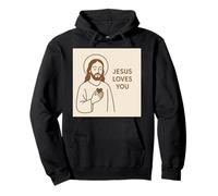 Jésus t'aime. Sweat à Capuche