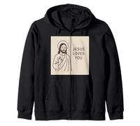 Jésus t'aime. Sweat à Capuche