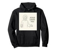 Jésus t'aime. Sweat à Capuche